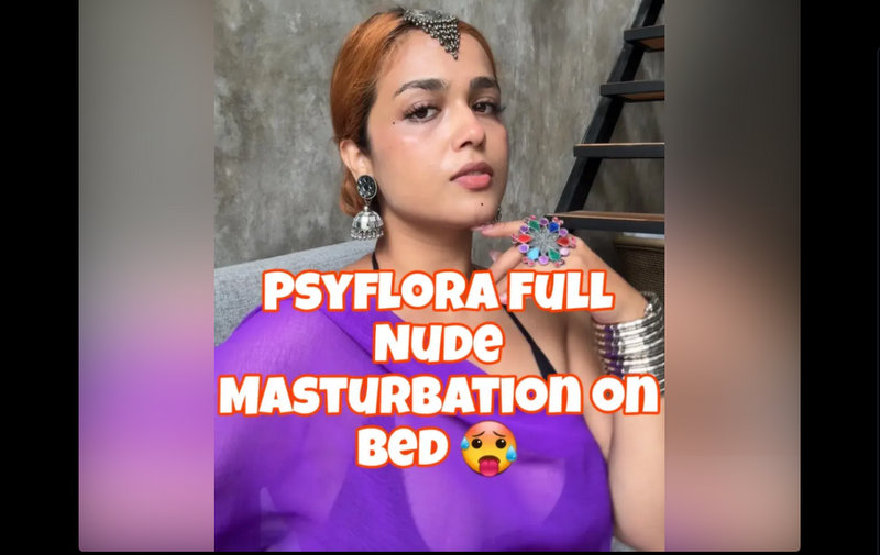 PSYFLORA Nude Latest Leaked Pussy Masturbation On Bed