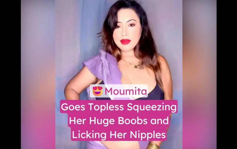 Insta Milf Moumita Nude XXX Topless Sucking Her Big Boobs Clip