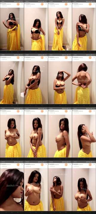 Insta Beauty Amaira Roy Nude Saree Strip & Teasing Huge Boobs