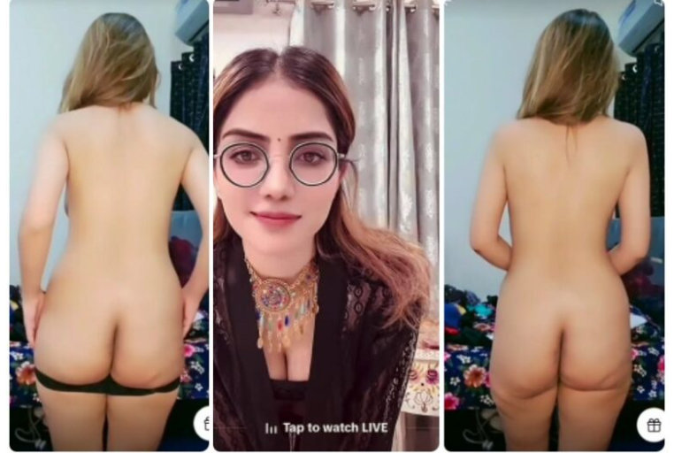 MISHIKA Hot Tiktoker Nude XXX Teasing with full face Licking Tits, Teasing Ass On Tango Live