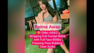 RAIMA AWAN Hot Pakistani Tiktoker Nude XXX Viral Stripping Teasing Boobs & Rubbing Pink Pussy with Full Face On Tango Live