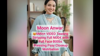MOON ANWAR Hot Pakistani Tiktoker Nude XXX Viral Stripping Big Tits Pressing & Pink Pussy Masturbation with Full Face On Chamet Live