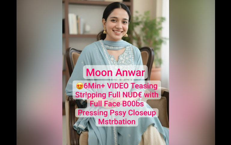 MOON ANWAR Hot Pakistani Tiktoker Nude XXX Viral Stripping Big Tits Pressing & Pink Pussy Masturbation with Full Face On Chamet Live