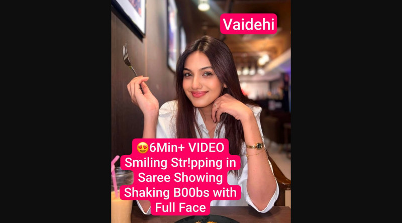 VAIDEHI Beautiful Model Actress Nude XXX Leaked 6Min Stripchat Live in Saree Smiling & Shaking Hot Tits with Full Face
