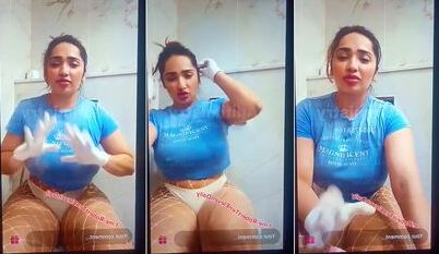 ADITI MISTRY New Nude Leaked Stripping Big Tits Pressing, Huge ASS Slapping & Wet Nipple Tease with Horny Expression On LIVE Part-2
