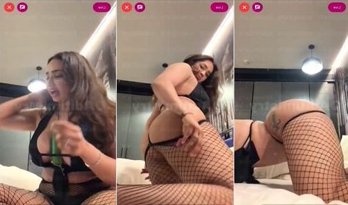 Aditi Mistry Latest XXX Viral Leaked Huge Tits, Nipple & Ass Tease in Black Bikini Live Part-3