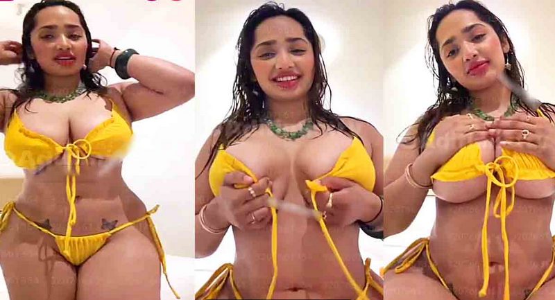 Aditi Mistry Nude xxx in Pool leaked viral yellow Bra Panty Open huge A$$ & Boobs teasing clip