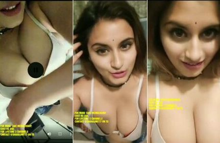 Gunjan Aras nude xxx leaked first time Tango Topless boobs tease live
