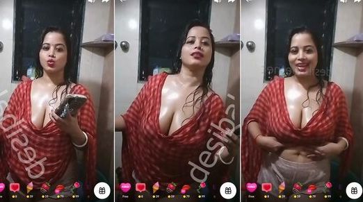 Hot Tango Bhabhi Nude XXX Leaked Wet Big Tits Teasing On Live